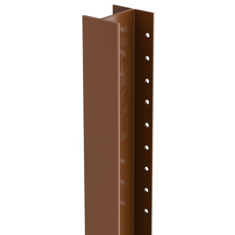 DuraPost metal fence posts classic in Sepia Brown colour