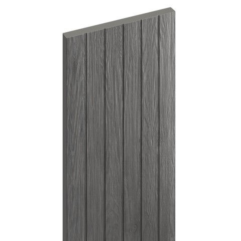 DuraPost vento composite fence boards in grey