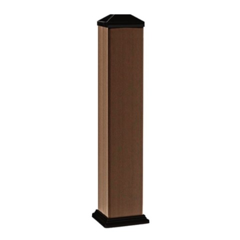 UltraShield Newel sleeve including cap and collar for composite deck