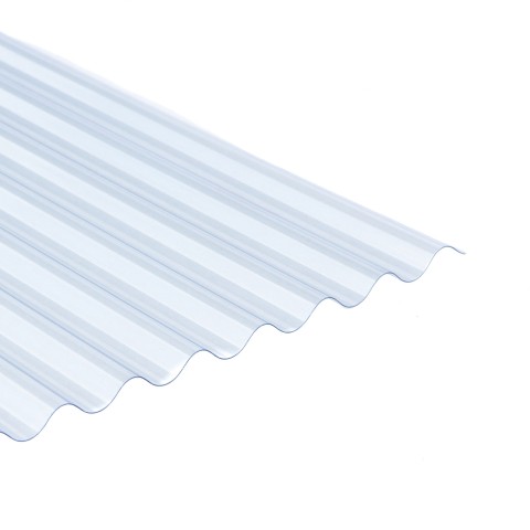 This image shows a Vistalux corrugated PVC translucent sheet
