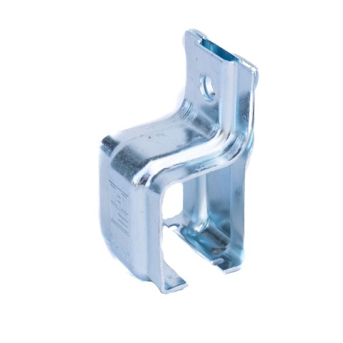 This side fixing bracket,for use with Coburn's 320 sliding door track, is attached to the wall and track is slid through