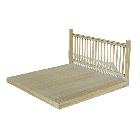 Forest garden decking kit 2.4m x 2.4m comes with one balustrade and 2 posts 
