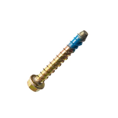 Concrete screw generally used for fixing metal-work to concrete or precast concrete items.