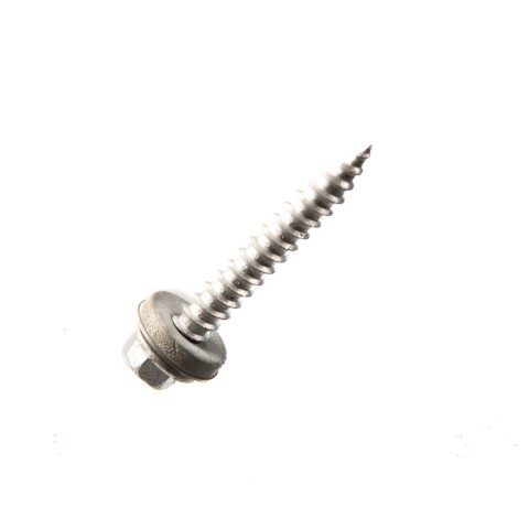 Self-drilling tek screws designed for fixing metal cladding sheets into timber purlins.