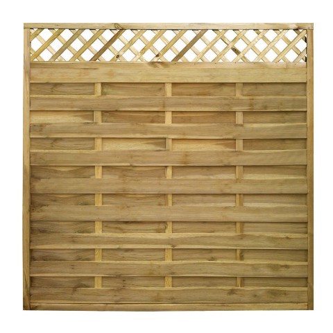 This San Remo Flat Top fence panel comes with trellis and is a popular fencing panel. The trellis top, gives a stylish finish