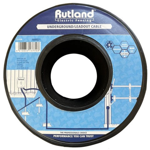 Rutland electric fence underground / leadout cable, 2.5mm core