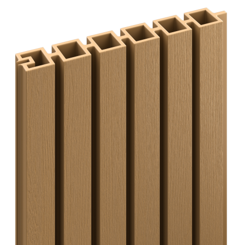 DuraPost Urban Sand slatted composite fencing boards