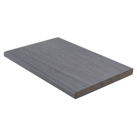 Ultrashield composite decking fascia boards in a light grey colour