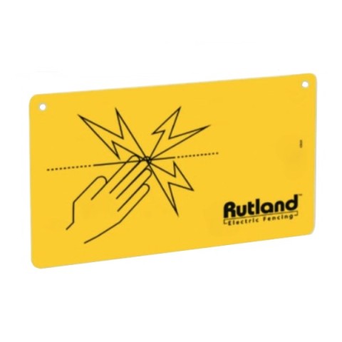 Rutland screw-on warning sign for electric fences