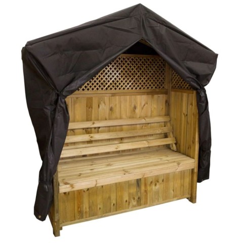 Zest Hampshire wooden arbour cover opened