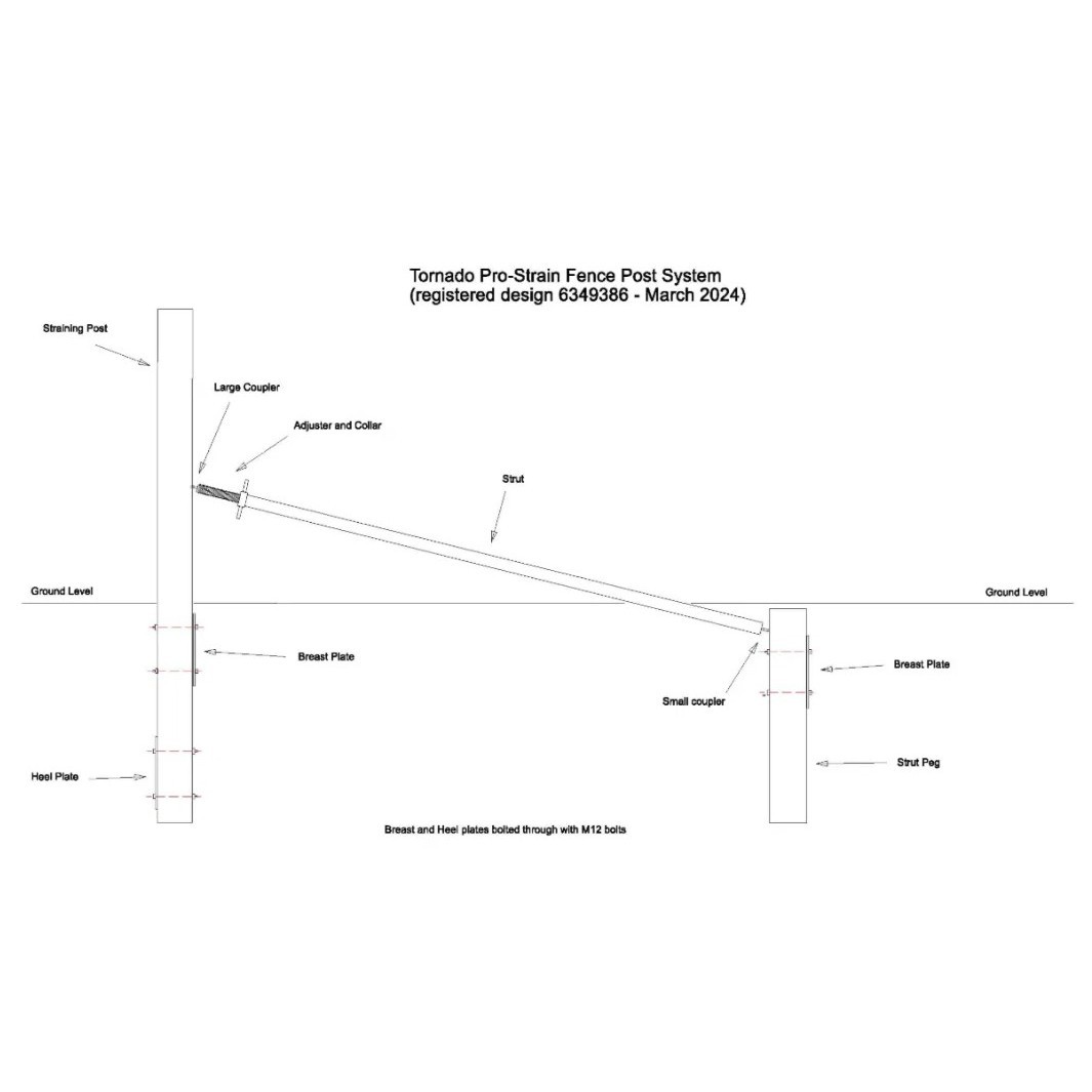 Pro Strain Straining/Turning Post | Metal Fencing Posts