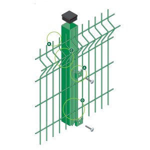 CLD GREEN 3M SECTIONS C/W 1 POST AND FITTING KIT PER 3 M