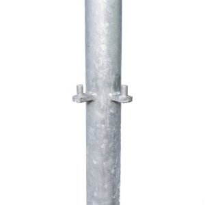 ROUND 4½" DUAL HANG POST 90° GALVANISED TO SUIT 45" GATES