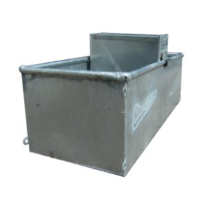 Galvanised water trough for livestock