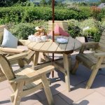 Zest Charlotte Round Table and 4 Chair Set