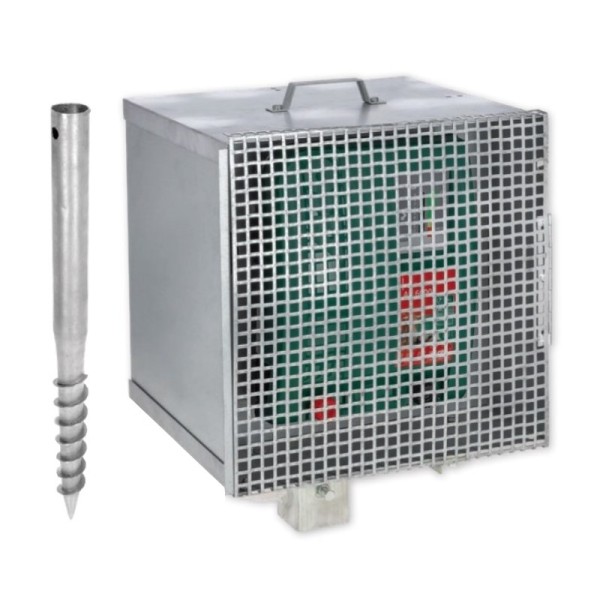 Rutland anti-theft box for securing energisers and batteries