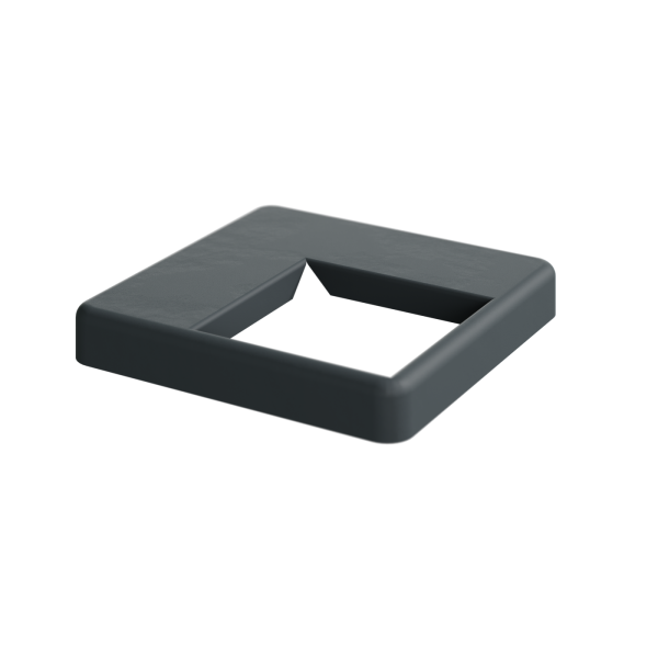 DuraPost corner post bolt down cover plate in Anthracite Grey