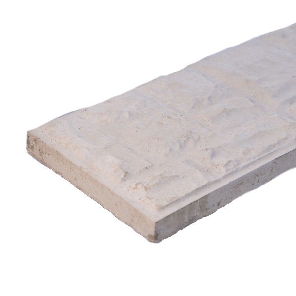 These gravel boards are steel reinforced and designed to fit under wooden panels to prevent deterioration with ground contact
