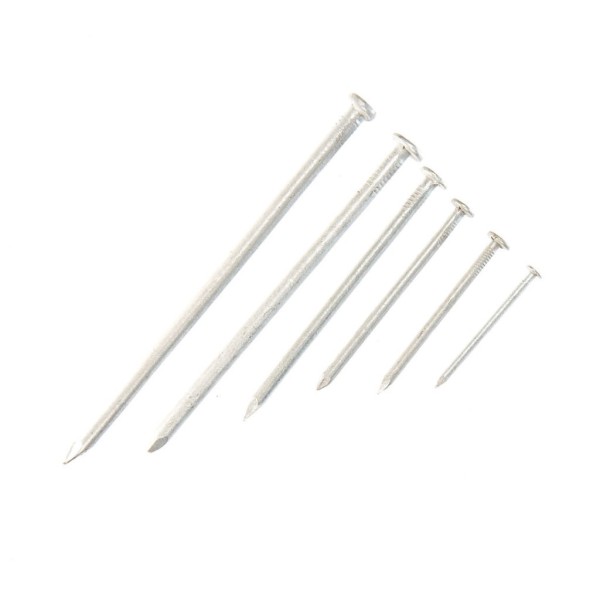 Galvanised nails in different sizes