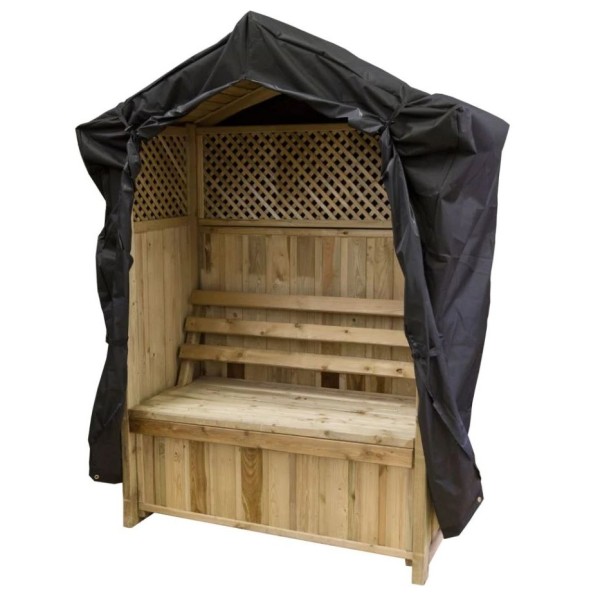 Zest Dorset garden arbour cover opened