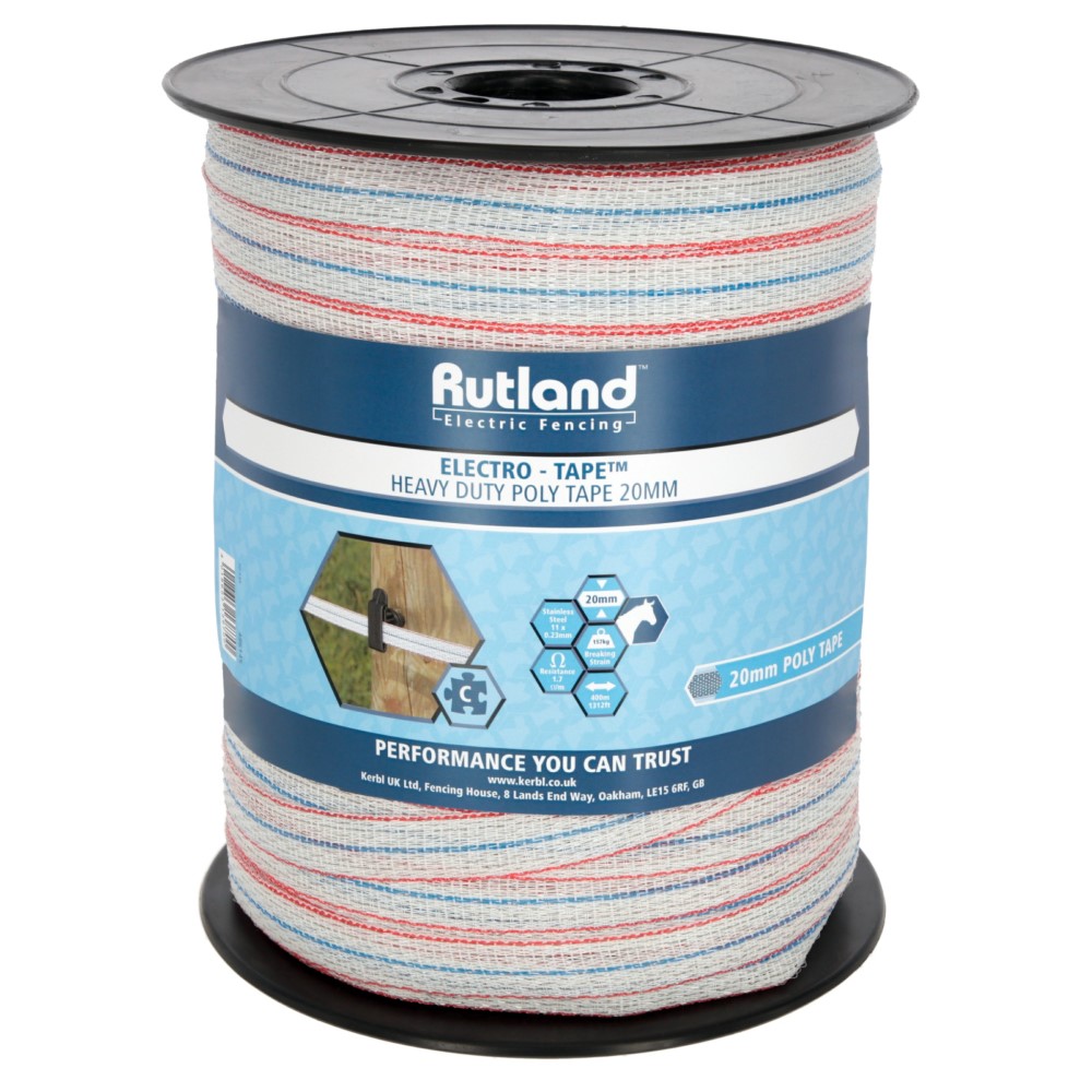 White Electro Tape 20mm (40mm) Electric Fence Tape