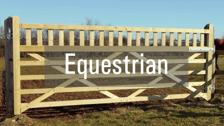 Equestrian wooden gate