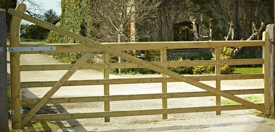 Image of Estate wooden gate