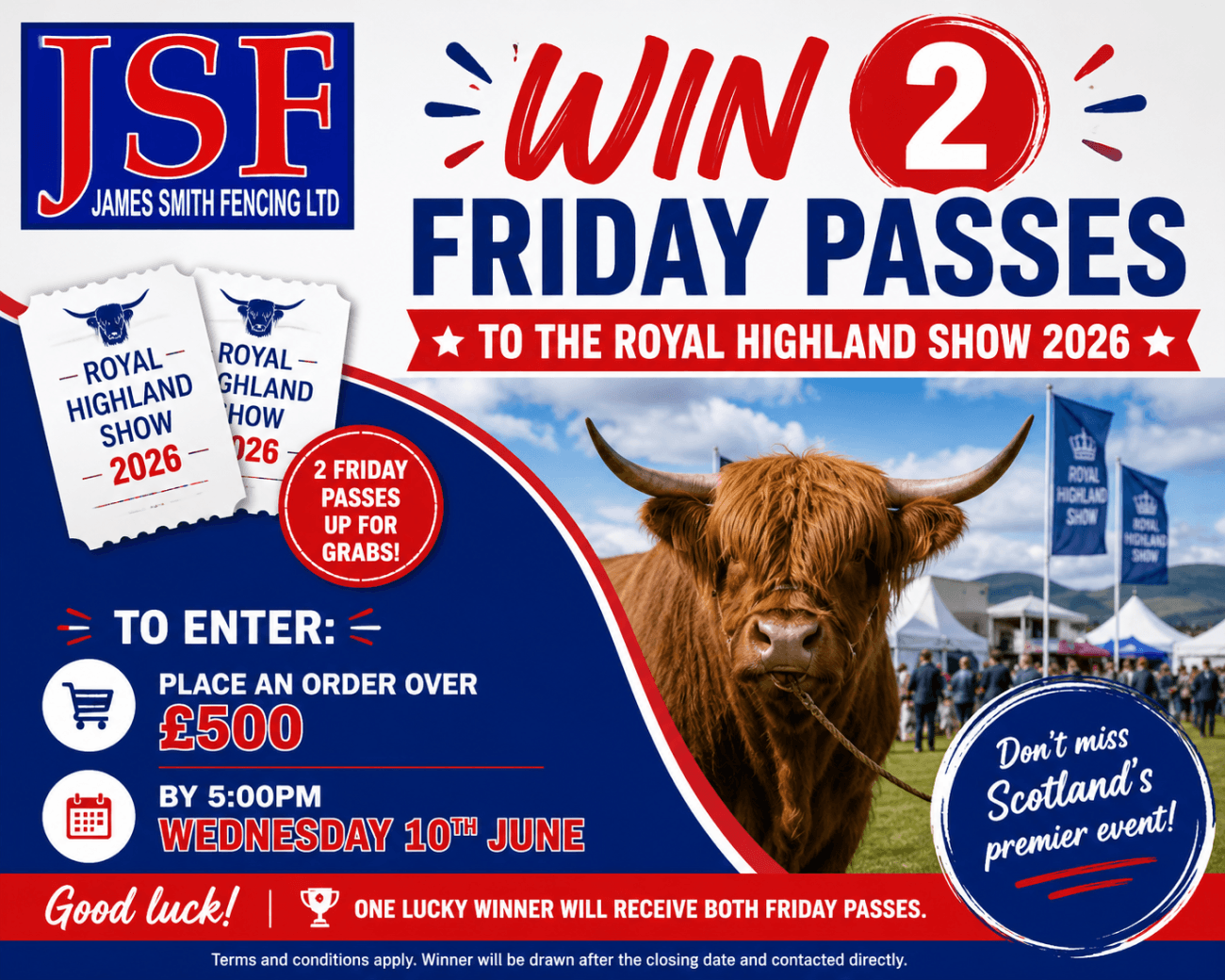 Royal Highland Show Giveaway Royal Highland show giveaway, spend over £500 for a chance to win 2 tickets
