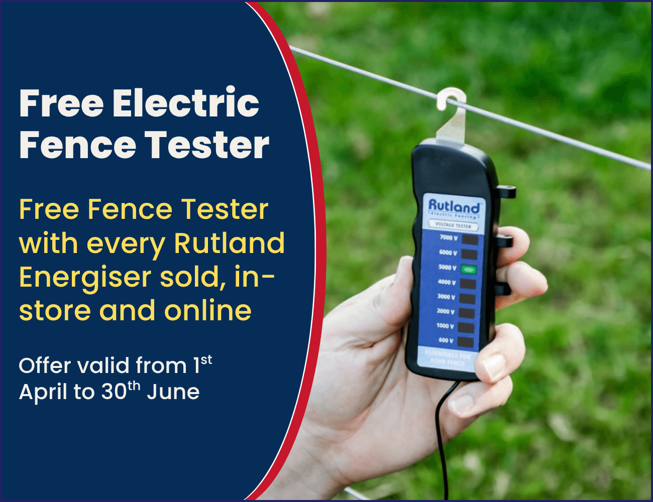 Free Electric Fence Tester with every energiser sold