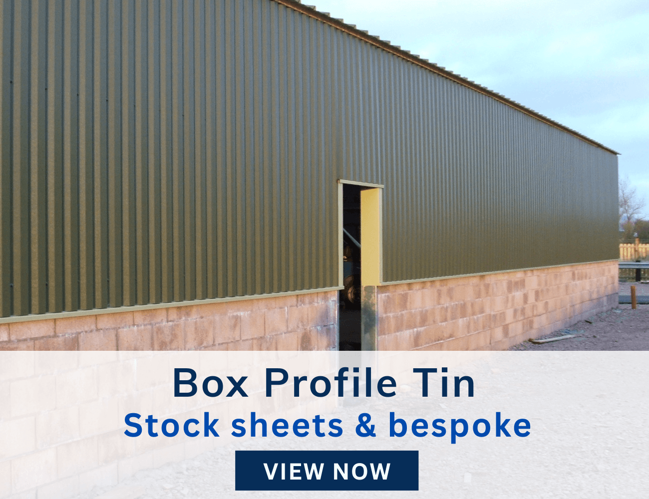 Box Profile Tin - Stock Sheets & Bespoke